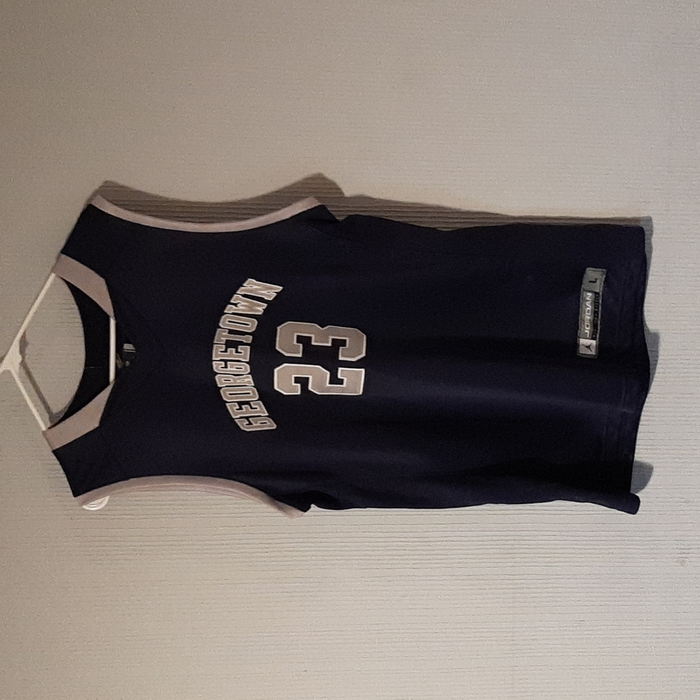 Georgetown #23 Michael Jordan College Basketball Jersey Nike Sewn Team Navy L